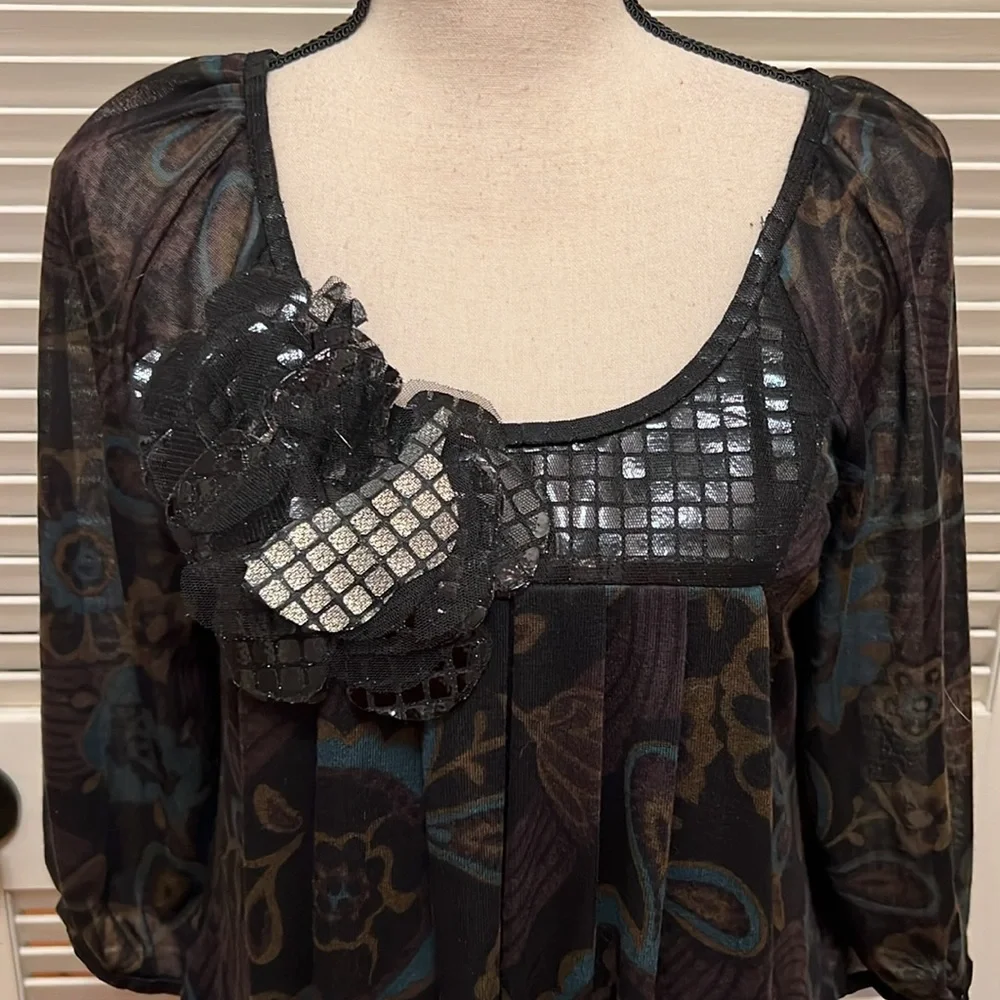 Nina Dress in Black Floral, Size Medium - Picture 3 of 17